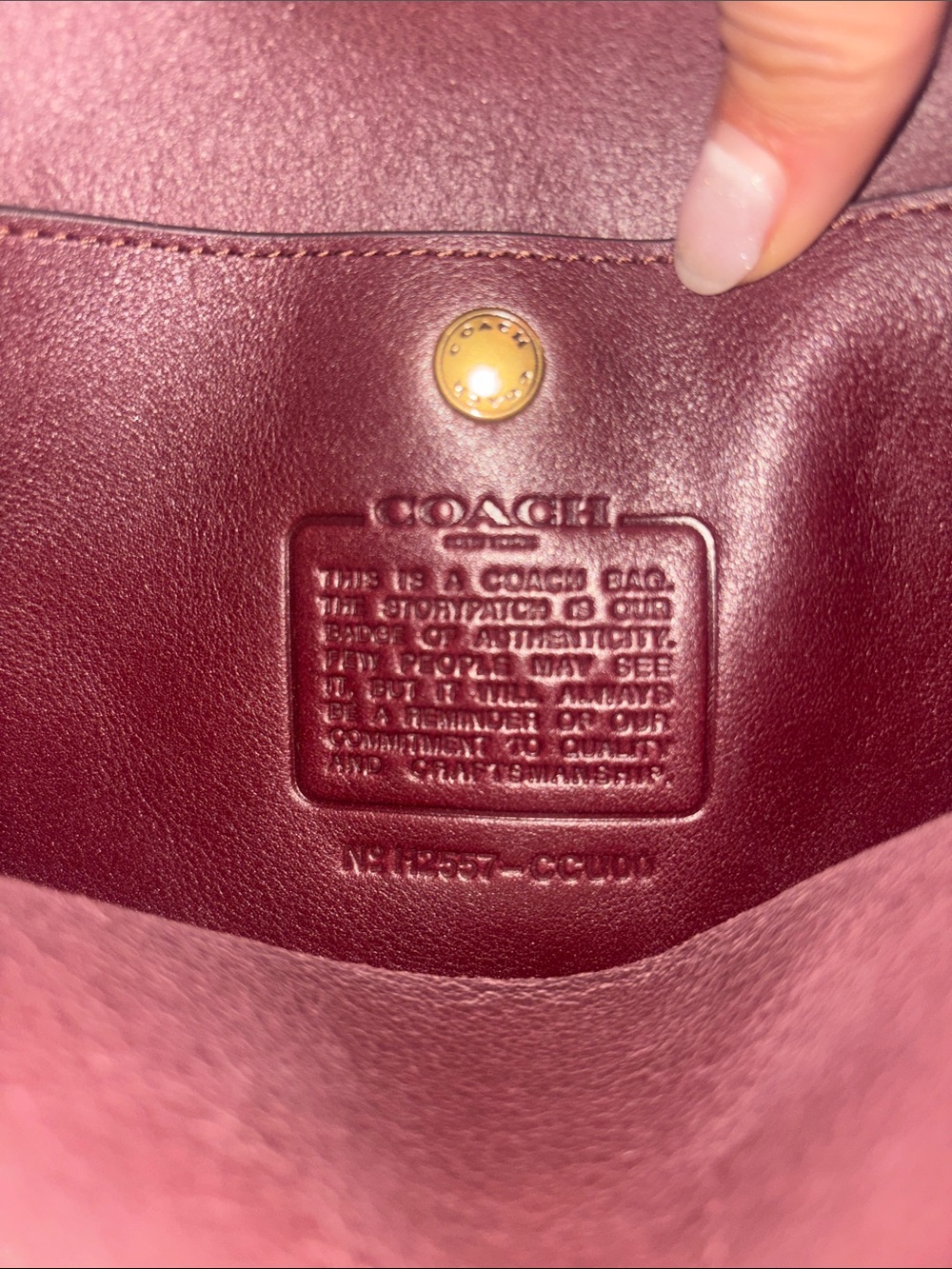 NWOT Coach Brooklyn 34 in merlot color - Picture 3 of 8